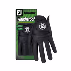 FootJoy Men's WeatherSof Prior Generation Golf Glove Black X-Large Worn on Left Hand
