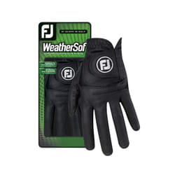 FootJoy Men's WeatherSof Prior Generation Golf Glove Black Cadet X-Large  Worn on Left Hand