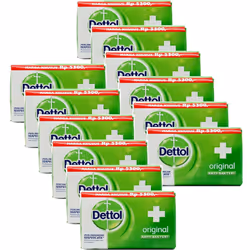Dettol AntiBacterial Hand and Body Bar Soap Original 110 Gr  388 Oz Pack of 12