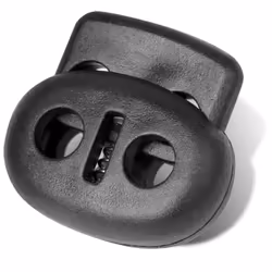 AXEN 30PCS Plastic Cord Lock End Toggle Double Hole Spring Stopper Fas