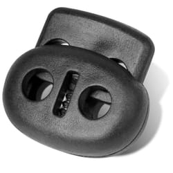 AXEN 30PCS Plastic Cord Lock End Toggle Double Hole Spring Stopper Fas