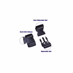 4PCS Plastic Buckle, Dual Adjustable Side Quick Release Buckle for Bracelets Backpack Tactical Bag and Gear (40mm/1.5in)