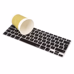 MOSISO EU/UK Keyboard Cover for Macbook Pro 13 Inch, 15 Inch (with or without Retina Display, 2015 or Older Version) Macbook Air 13 Inch, Black