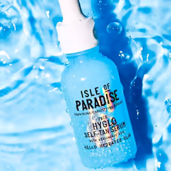 Isle Of Paradise Hyglo Hyaluronic Self-Tan Serum For Face 30ml Travel Size Fake Facial Tan Beauty Kit For An Instant Summer Glow