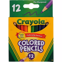 Crayola 68-4112 Colored Pencils  Short  12 Count (Pack of 2)
