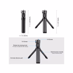 For Insta360 X3 / X4 PULUZ Rotary Handle Desktop Tripod Stand (Black)