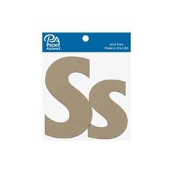 Chipboard Letter 4 Ss 2pc Natural