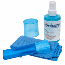 Manhattan LCD Cleaning Kit, Alcohol-free, Includes Cleaning Solution (200ml), Brush and Microfibre Cloth, Ideal for use on mo ...