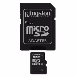 Kingston Technology SDC4/16GB, 16 GB, MicroSDHC, Class 4, Flash, 4 MB/s, Black