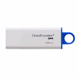 Kingston Technology DataTraveler G4, 16 GB, USB Type-A, 3.2 Gen 1 (3.1 Gen 1), Cap, 10.31 g, Blue, White