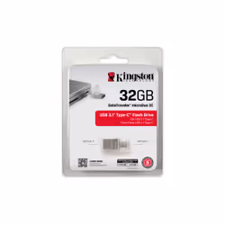 Kingston Technology DataTraveler microDuo 3C 32GB USB flash drive USB Type-A / USB Type-C 3.2 Gen 1 (3.1 Gen 1) Silver