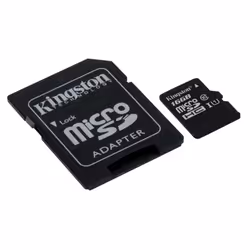 Kingston Technology microSDHC Class 10 UHS-I Card 16GB, 16 GB, MicroSDHC, Class 10, UHS-I, 45 MB/s, 10 MB/s