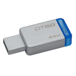 Kingston Technology DataTraveler 50 64GB USB flash drive USB Type-A 3.2 Gen 1 (3.1 Gen 1) Blue, Silver