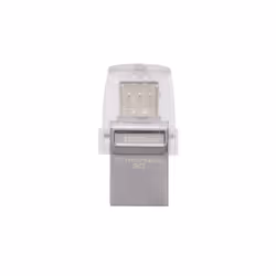 Kingston Technology DataTraveler microDuo 3C 128GB USB flash drive USB Type-A / USB Type-C 3.2 Gen 1 (3.1 Gen 1) Silver