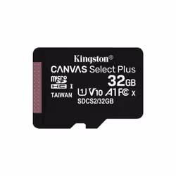 Kingston Technology 32GB micSDHC Canvas Select Plus 100R A1 C10 Single Pack w/o ADP, 32 GB, MicroSDHC, Class 10, UHS-I, 100 M ...