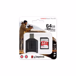 Kingston Technology Canvas React Plus 64 GB SD UHS-II Class 10