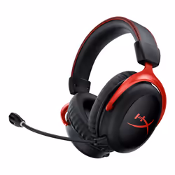 HyperX Cloud II Wireless, Wireless, Gaming, 15 - 20000 Hz, 309 g, Headset, Black, Red