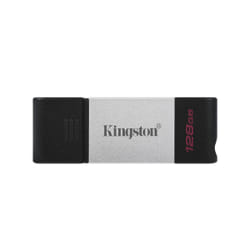 Kingston Technology DataTraveler 80 USB flash drive 128 GB USB Type-C 3.2 Gen 1 (3.1 Gen 1) Black, Silver