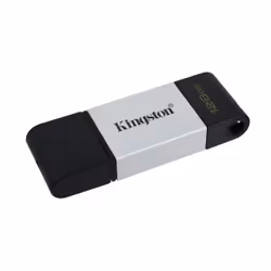 Kingston Technology DataTraveler 80 USB flash drive 128 GB USB Type-C 3.2 Gen 1 (3.1 Gen 1) Black, Silver