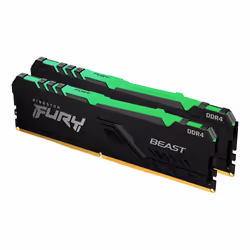 Kingston Technology FURY Beast RGB, 64 GB, 2 x 32 GB, DDR4, 3600 MHz, 288-pin DIMM