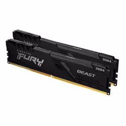 Kingston Technology FURY Beast 32GB 3733MT/s DDR4 CL19 DIMM (Kit of 2) 1Gx8 Black, 32 GB, 2 x 16 GB, DDR4, 288-pin DIMM