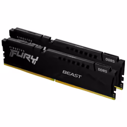 Kingston Technology FURY Beast 64GB 4800MT/s DDR5 CL38 DIMM (Kit of 2) Black, 64 GB, 2 x 32 GB, DDR5, 2400 MHz, 288-pin DIMM