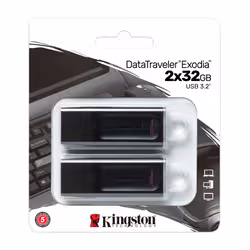 Kingston Technology DataTraveler Exodia USB flash drive 32 GB USB Type-A 3.2 Gen 1 (3.1 Gen 1) Black - Additional view 2