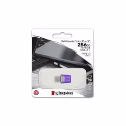 Kingston Technology DataTraveler 256GB microDuo 3C 200MB/s dual USB-A + USB-C - Additional view 5