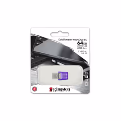 Kingston Technology DataTraveler 64GB microDuo 3C 200MB/s dual USB-A + USB-C - Additional view 5