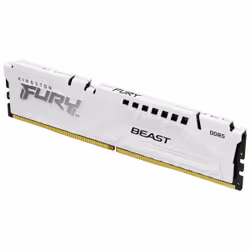 Kingston Technology FURY Beast 16GB 6000MT/s DDR5 CL40 DIMM White XMP, 16 GB, 1 x 16 GB, DDR5, 288-pin DIMM, White