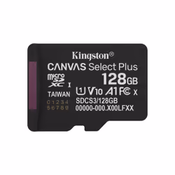 Kingston Technology 128GB micSDXC Canvas Select Plus Gen3 150R A1 Single Pack w/o ADP, 128 GB, MicroSDXC, Class 10, UHS-I, 15 ...