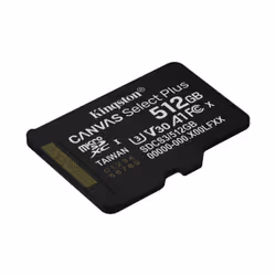 Kingston Technology 512GB micSDXC Canvas Select Plus Gen3 150R A1 Single Pack w/o ADP