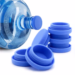 Silicone Replacement Caps Pack of 6 No Spill 5 Gallon Water Jug Lids Leak Proof Fit 55mm Bottles