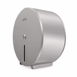 METAL satin brushed Stainless Steel Lockable Mini Jumbo Toilet Roll Paper Dispenser