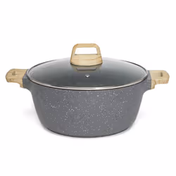 Ecolution Farmhouse Cast Aluminum Durable Nonstick Coating Stainless Steel Base Even Heating Dishwasher Safe Wood Look H ...