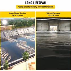 VEVOR LLDPE Pond Liner 15x20 ft  Pond Liner 20 Mil  Fish Pond Liners f