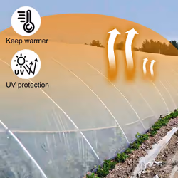 VEVOR 16 x 25 ft Greenhouse Plastic Sheeting  6 Mil Thickness UV Resistant Clear Polyethylene Film  Hoop Green House Cover for Farms  Agriculture  Gar