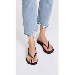 Havaianas Women's Slim Flip Flop Sandals  Black  Size 6 Women's