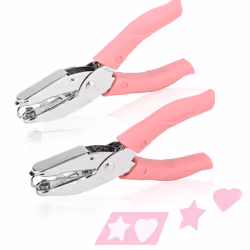 Rongon Paper Hole Puncher Star and Heart Shaped Mini Hole Punch Pliers 14 Inch Cute Single Hole Punch Tool with SoftHandled D ...