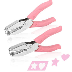 Rongon Paper Hole Puncher Star and Heart Shaped Mini Hole Punch Pliers 14 Inch Cute Single Hole Punch Tool with SoftHandled DI