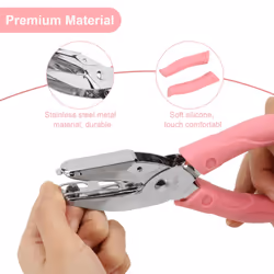 Rongon Paper Hole Puncher Star and Heart Shaped Mini Hole Punch Pliers 14 Inch Cute Single Hole Punch Tool with SoftHandled DI