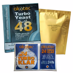 Alcotec 48 Turbo Yeast, TurboKlar & Liquid Carbon Homebrew Vodka Spirit