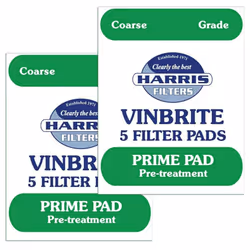 2x Harris Prime Pre-Filter Pads 5-pack Use with Harris Vinbrite MK3 Filter Kit