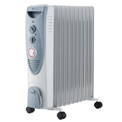 PureMate 2500W Oil Filled Radiator - 11 Fin - Portable Electric Heater