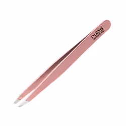 Rubis Classic Stainless Steel Slanted Tweezers for Precise Eyebrows and Hair Removal 1K108 Pink Rubis Switzerland Swiss Mad ...