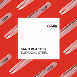 Rubis Classic Stainless Steel Slanted Tweezers for Precise Eyebrows and Hair Removal  1K108  Pink Rubis Switzerland Swiss Made World Renowned Precisio