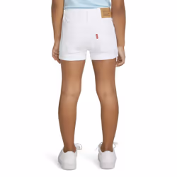 Levi's Girls' Girlfriend Fit Denim Shorty Shorts  Classic White  4T