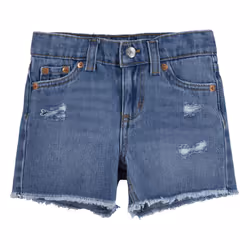 Levi's Girls' Girlfriend Fit Denim Shorty Shorts  Indigo Avenue  6X