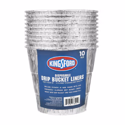Kingsford Disposable Drip Bucket Liners 10 Count Aluminum Drip Bucket Liners Disposable Bucket Liners for BBQ and Grill Gr ...