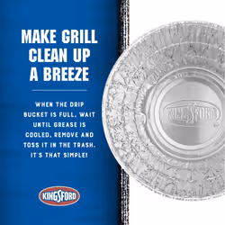 Kingsford Disposable Drip Bucket Liners  10 Count  Aluminum Drip Bucket Liners  Disposable Bucket Liners for BBQ and Grill Grea